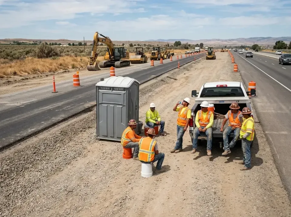 highway-road-construction-crew-007 — frequently asked questions, Porta Potty and Restroom Rentals in Mentone, CA